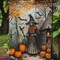 Edge Collections - 11 1/4" X 15 1/2" - Multicolor - Garden Slavic Witch Halloween Garden Flag - 1 Piece
